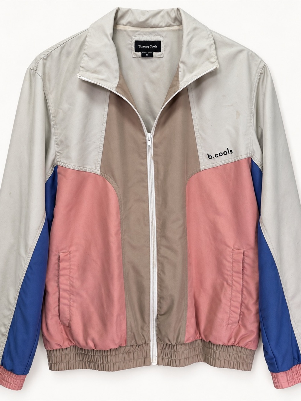 Barney Cools Pink, Blue & Tan Colorblock Windbreaker